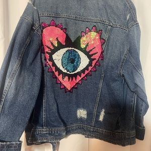 Oversized custom denim jacket